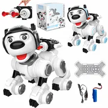 

Robot Dog RC Interactive Puppy Electronic Remote Control Animal Programable Sing Song Dance Toy Music USB Charge Pet Kids Gift