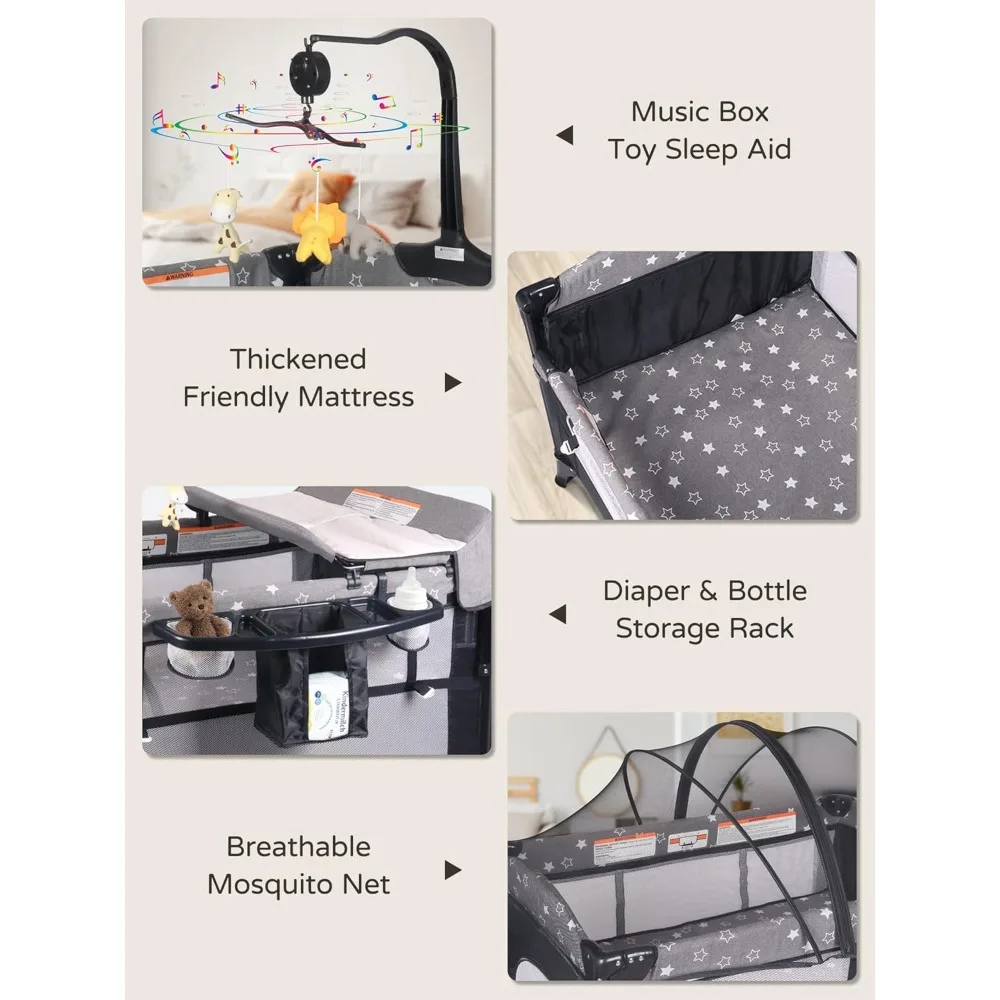 Portable Bedside Baby Bassinet 4
