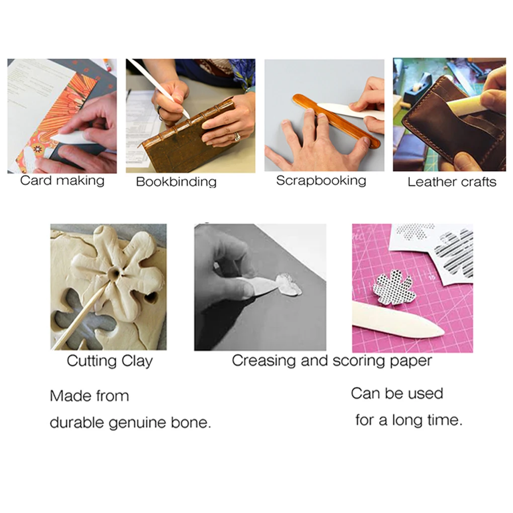 Leather Craft Tools 2pcs/Set Bone Folder For Leather Scoring Folding Creasing Edges Paper Handmade Sewing Accessories