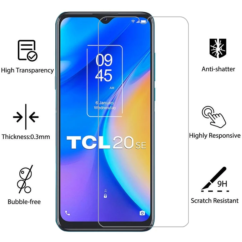 Premium Tempered Glass Screen Protector for TCL 20 SE - 9H Hardness