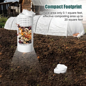 1pc/2pcs Worm Composting Bin For Small Flower Pots And Garden, Space-Saving PVC Worm Tea Composter Tube Garden And Lawn Care 1
