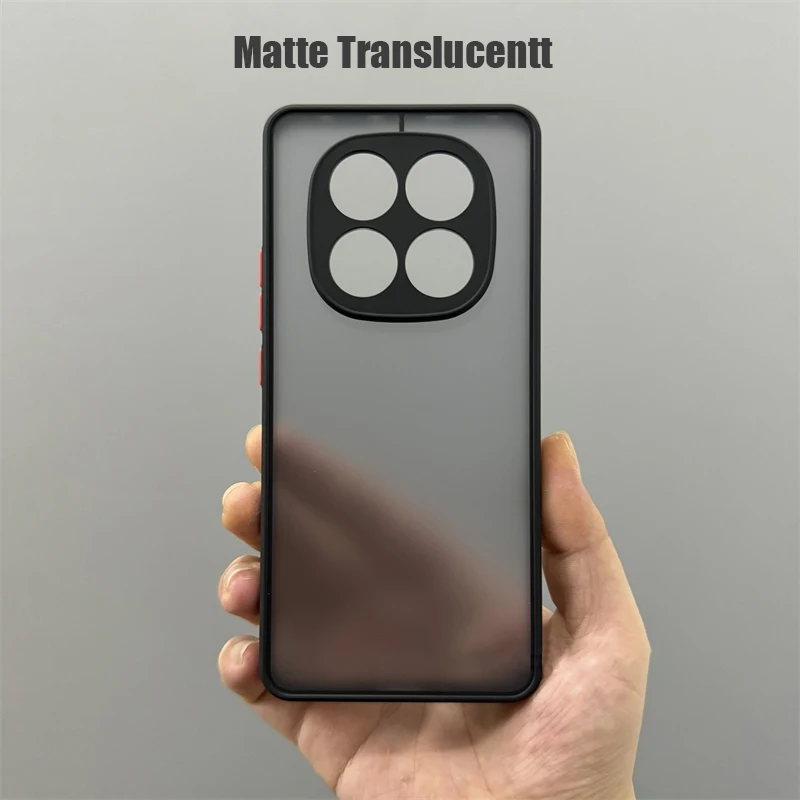 Matte Translucent Shockproof Silicone Bumper Case with Hard Plastic Back Cover