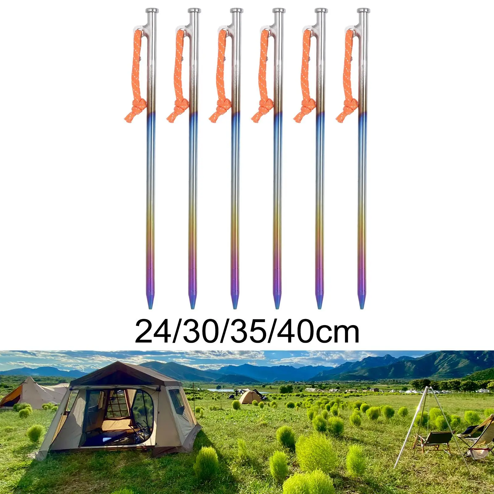 

Multifunction Tent Pegs Outdoor Tent Nails Reusable Ground Pegs Wind Rope Fixed Nail Ground Nails