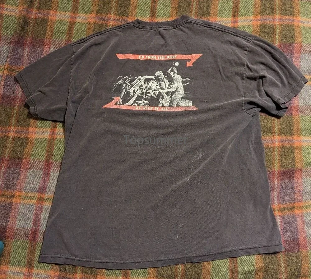 

Vintage Rise Against T-Shirt 2004 Cinder Block L Up From The Dirt We Give It All