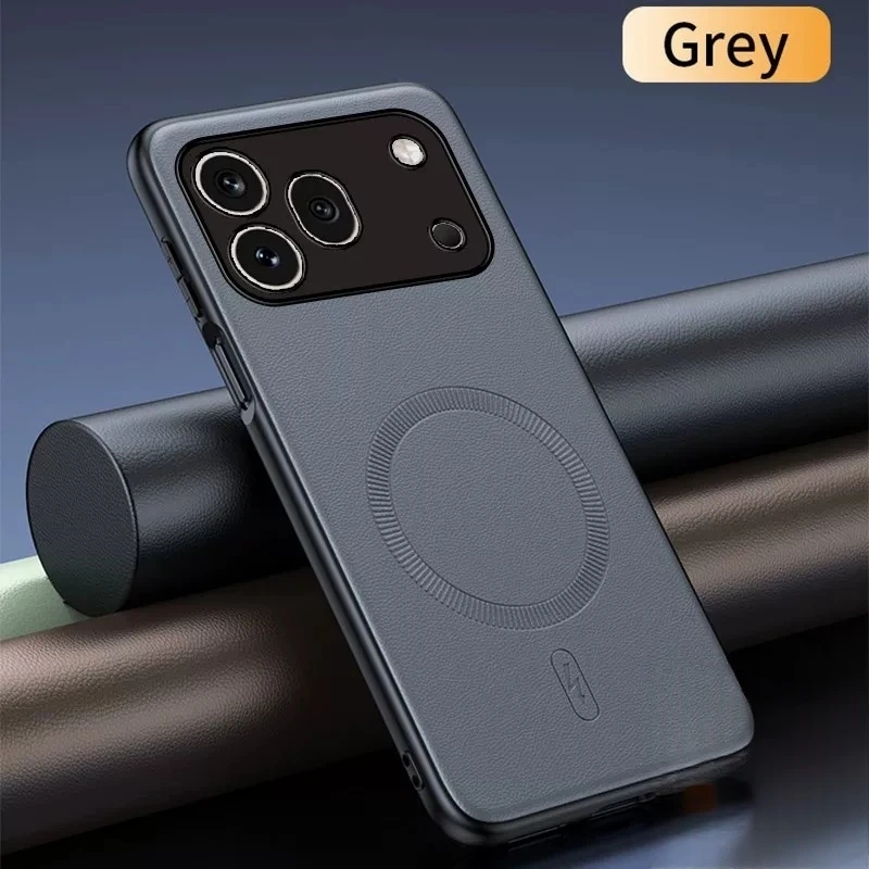 Premium Luxury PU Leather Magnetic Case - Soft Full Lens Camera Protection Cover