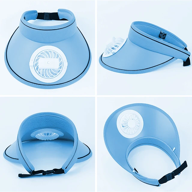 Napi Kalapok Rajongói Uv -Védelem Nap Kalap Üres Felső Nők Nyári Usb Töltő Fényvédő Sapka A Sporthoz Kültéri Unisex - Image 4