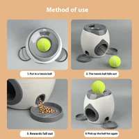 Dog Tennis Ball Food Reward Machine, Interactive Puzzle Toy with Slow Food Dispenser,Outdoor Training Toys Ball Launcher For Pet 6