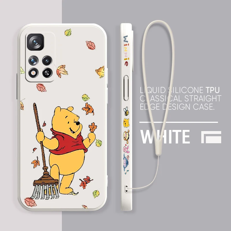 

Disney Tigger Winnie For Xiaomi Redmi Note 12 12S 12R 11 11T 11S 10 10S 9 8 8T Pro Plus 5G Liquid Left Rope Phone Case