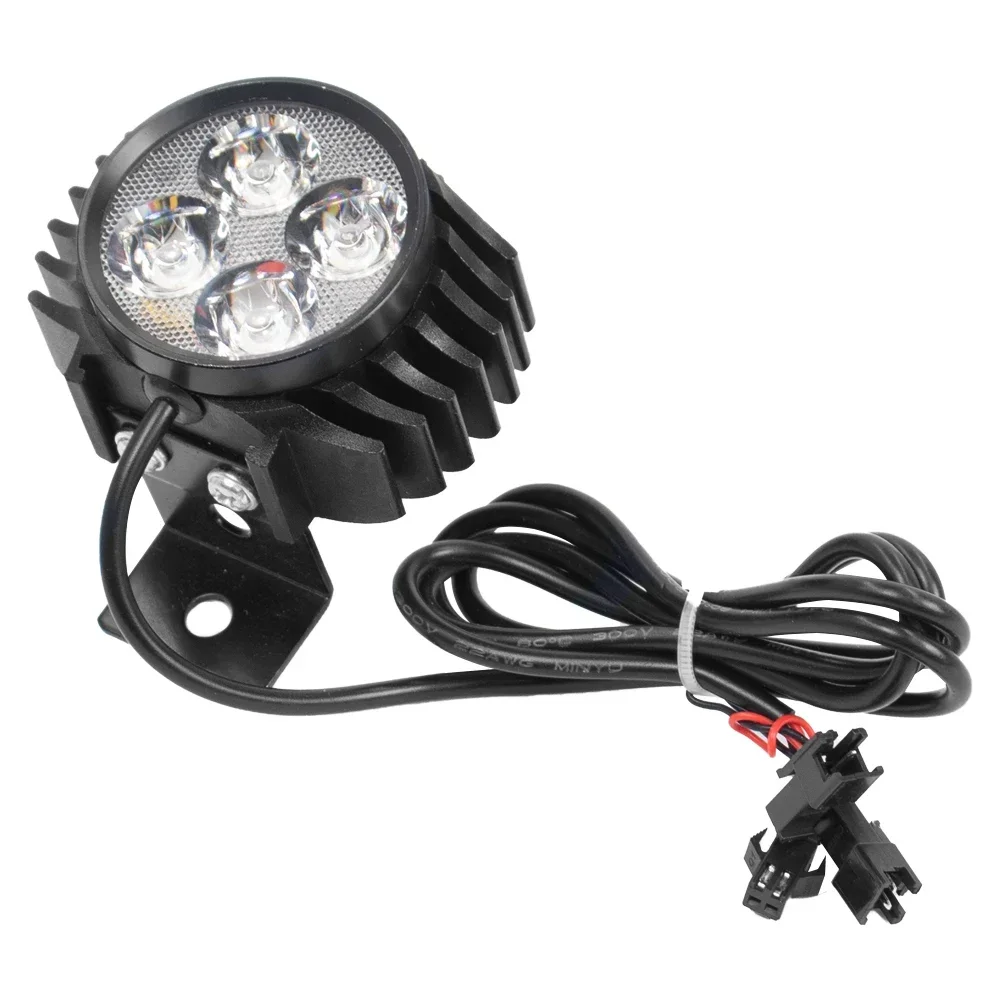 Horn Headlight 2 In 1 Front Light For KUGOO M4 PRO Electric Scooter 12-80V Night Safety Lamp Parts Accessories