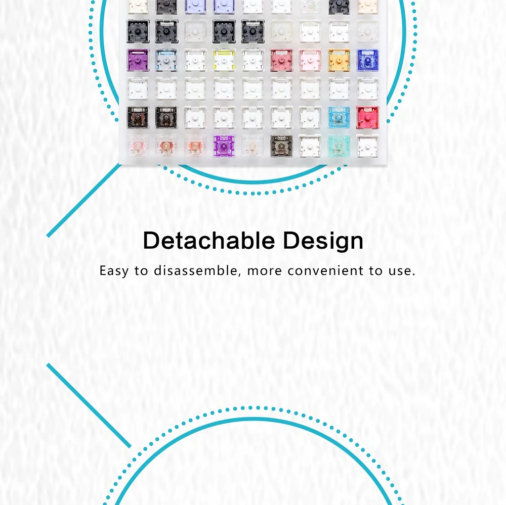 novo switch switches testador com base de acrílico em branco keycaps para teclado mecânico cereja kailh caixa doces gateron jwick lect