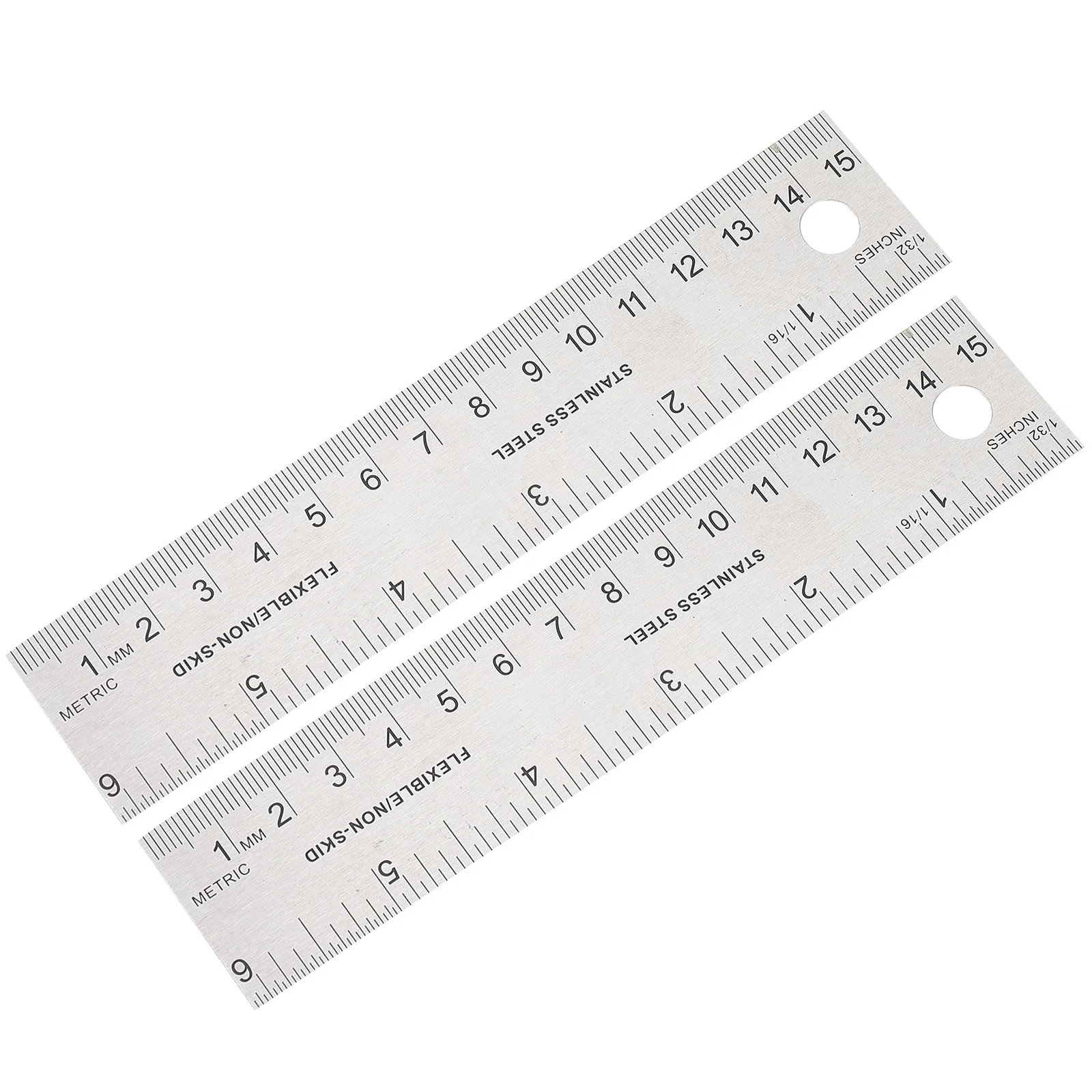 Soft Rulers 2Pcs Stainless Steel Ruler With Cork Back Precision Measurement Tool Straight Edge Drafting Supplies