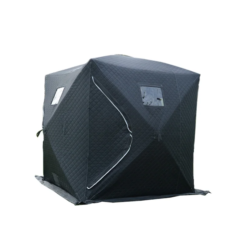 Pop-Up Personalizzato Sauna All'Aperto Tenda Camera Portatile Piazza Escursionismo Isolato Campeggio Cubo Di Ghiaccio Tenda Da Pesca Invernale Tenda C