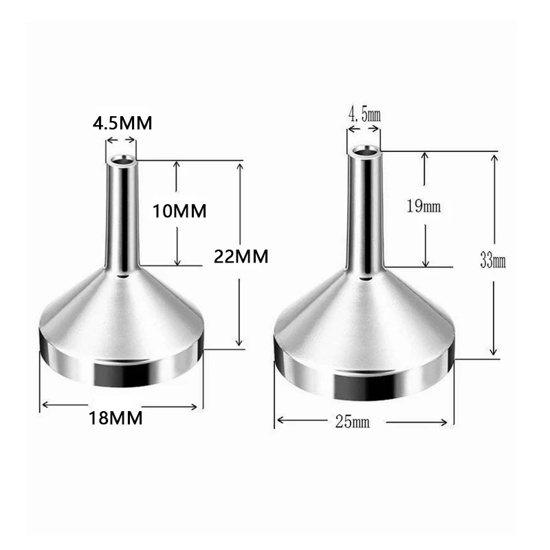 Kitchen Funnel 5PCS Mini Kitchen Oil Jams Liquid Funnel Metal Funnel Wide Mouth for Canning Bottles Kitchen Supplies