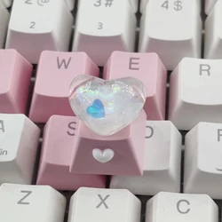 Handcrafted Pink Crystal Ball Personalized Keycap - Unique Girl Gift (4)