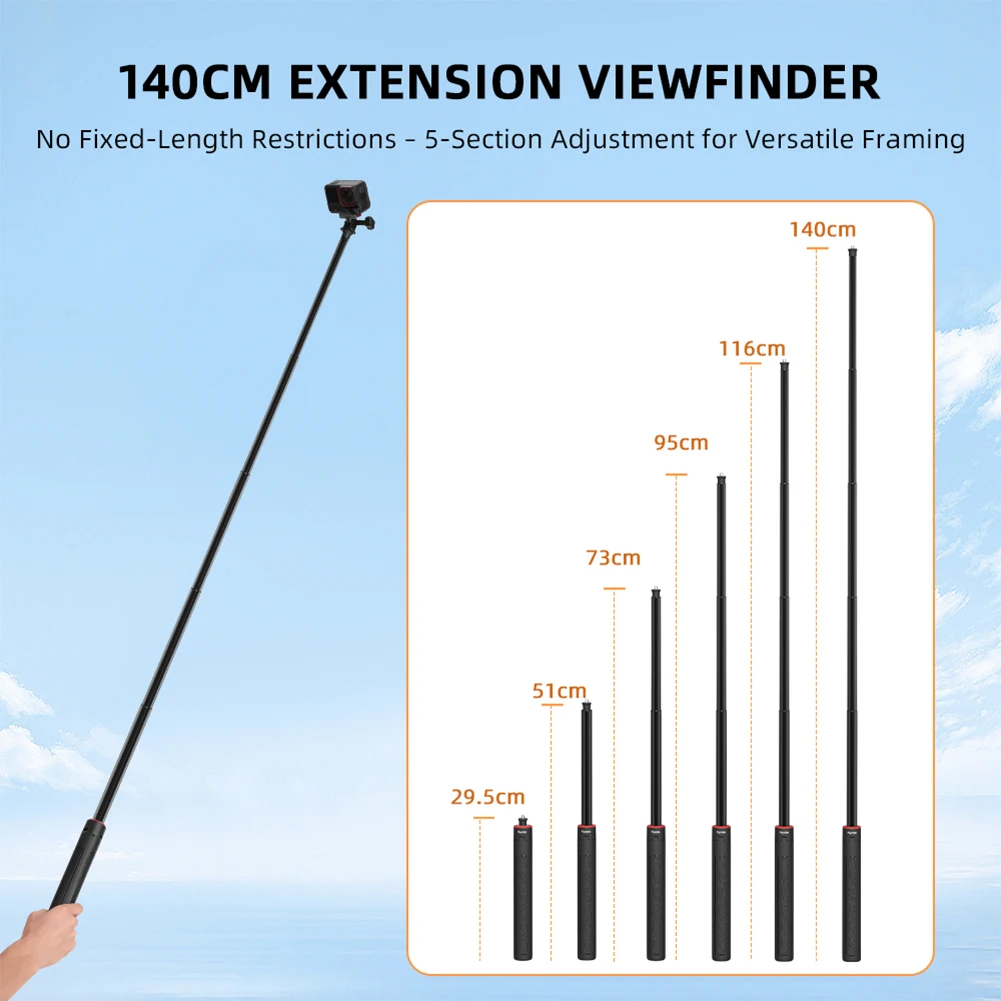 Tripod With Extension Pole Selfie Stick For X5 Action 4/Pocket 3_voghion.com