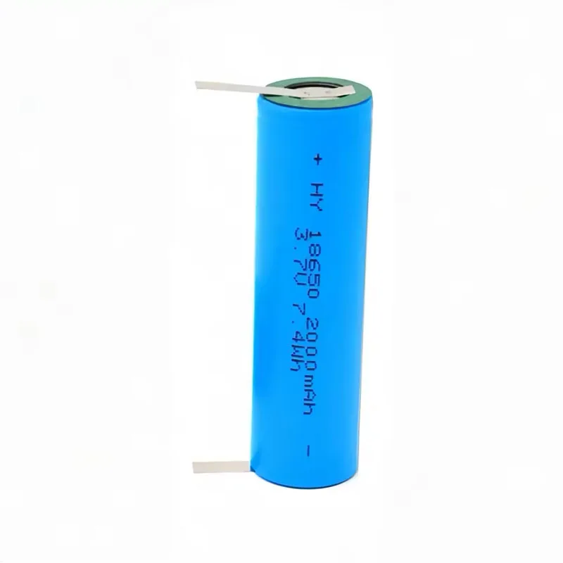 Batteria al litio ricaricabile 18650, 3,7 V, 2000 mAh, con foglio di nichel saldato, utilizzata per torce elettriche, cuffie, radio - immagine 4