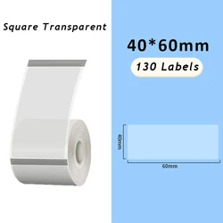 Compact Thermal Label Printer with Self-Adhesive Paper, 20-50mm (Transparent 40x60mm)