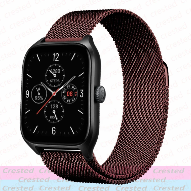 Sleek Milanese Metal Band, 20mm/22mm Adjustable Bracelet Strap