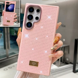 Luxury Glitter Rhinestone Shiny Shockproof Phone Case - Galaxy Z Flip5 (Pink)