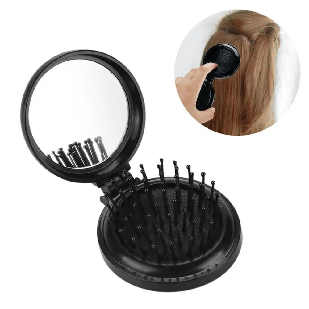 

Hairdressing Comb Portable Mini Plastic Retro Clamshell Fold Air Cushion Comb Women Hair Massage Scalp Brush