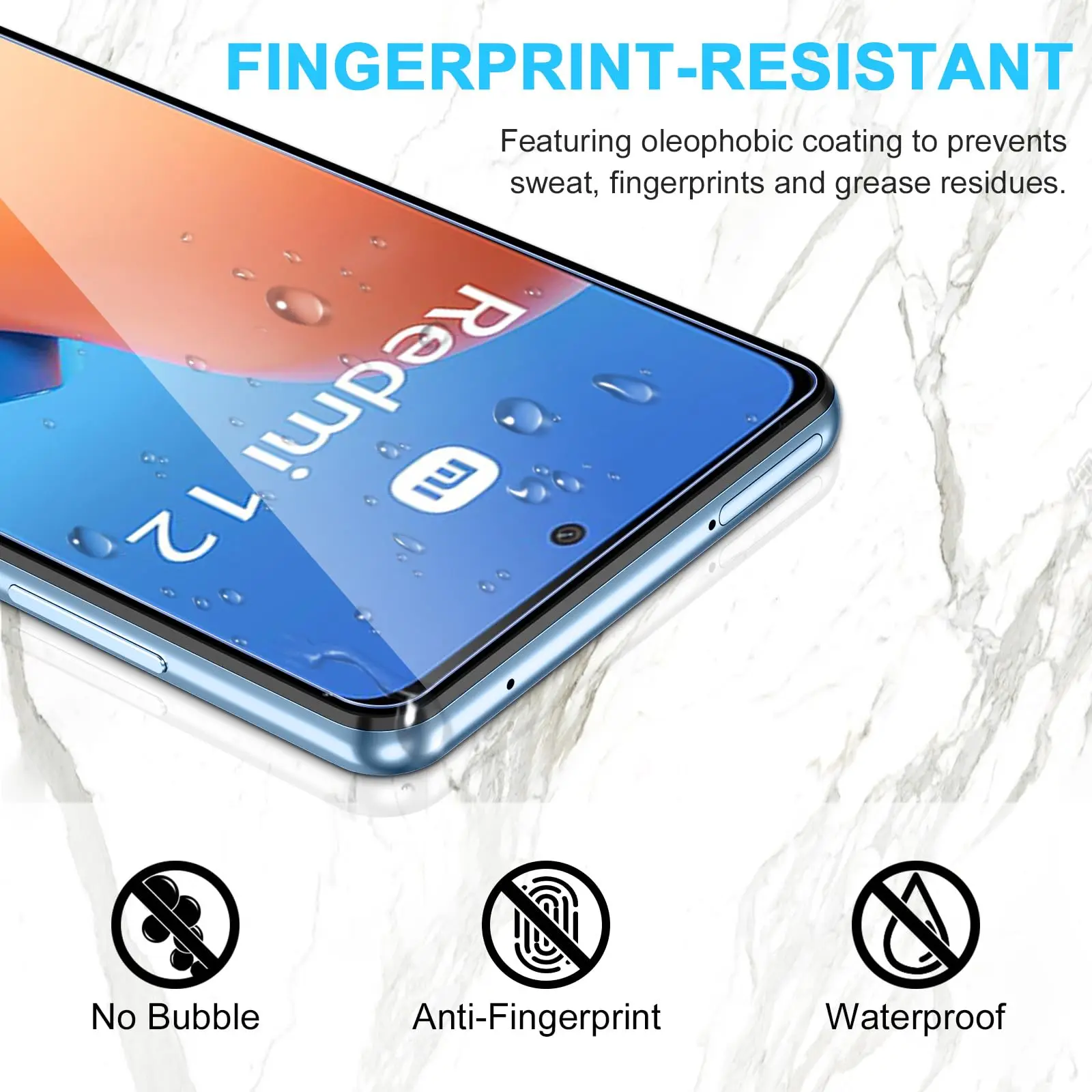 Screen Protector For Redmi 12 Xiaomi, Tempered Glass HD 9H Anti Scratch Case Friendly Free Shipping