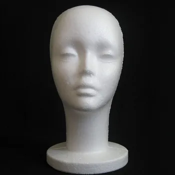 Female Styrofoam Mannequin Manikin Head Model Foam Wig Hair Glasses Display 1