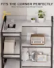 Large 5-Tier Corner Bookshelf - Modern Tall Corner Shelf Storage Display Rack with Sturdy Metal Frame - Perfect for Livin 4