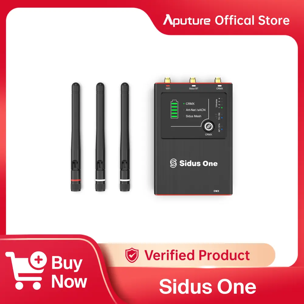 Aputure Sidus One DMX-Based Wireless Hybrid Control Enables the
