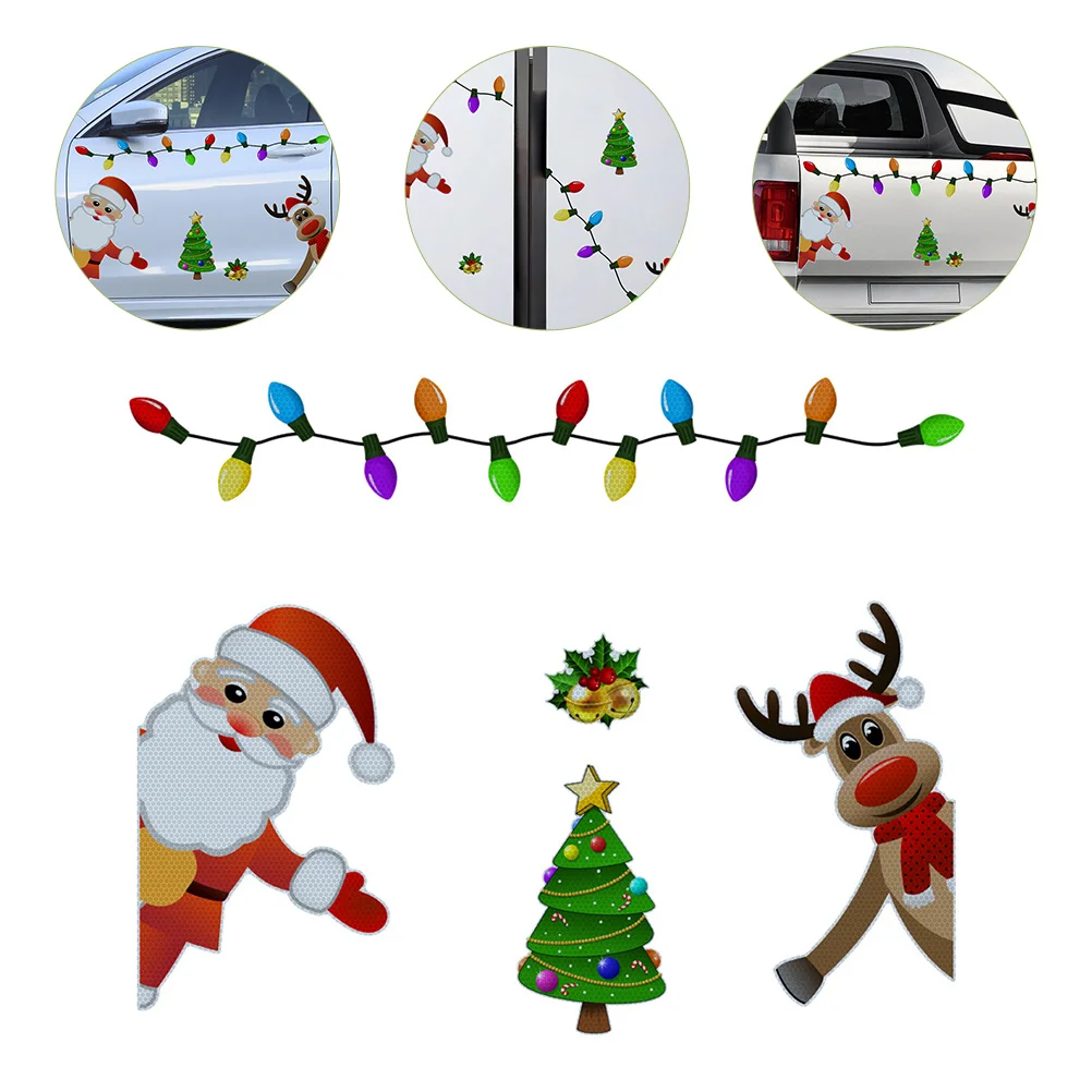 

Magnets Fridge Christmas Light Bulb Tile Car Decorations Exterior Magnetic Lights Elder