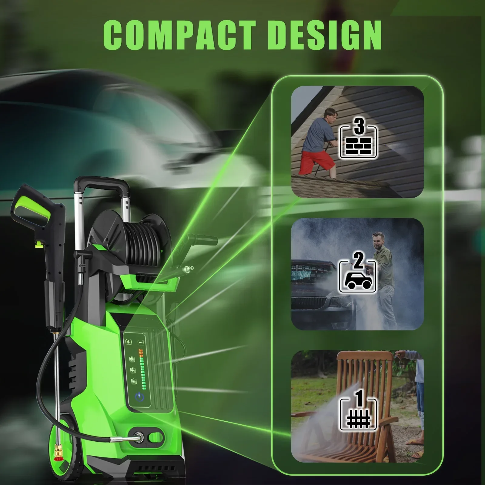 2024 Good Quality Portable Electric High Pressure Car Washer Car Washer Machine High Pressure 6