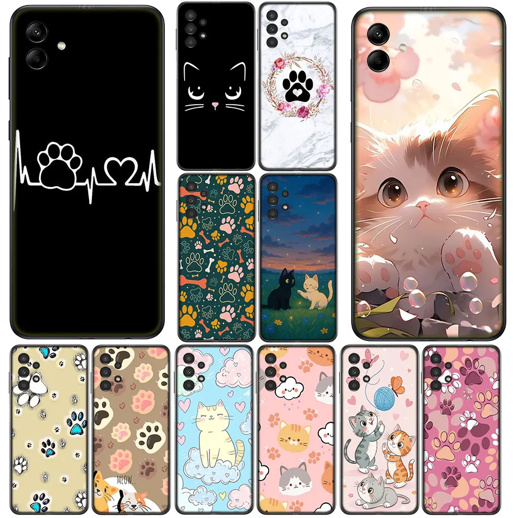 Kitten Cat Cartoon Dog Paw Design Protective Phone Case