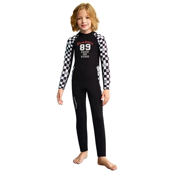 2.5MM Neoprene Wetsuit for Boys Diving Suit Thick Cold-proof Sunproof Clothes One-piece Set Children Surfing Snorkeling Swimwear 1