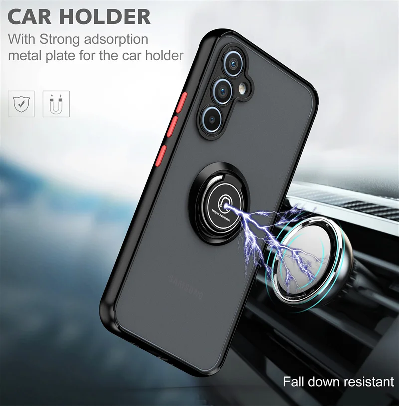 For Samsung Galaxy A14 A34 A54 M14 M54 5G Case Magnetic Holder Ring Stand Hard PC Armor Phone Cases For Galaxy A24 4G A04S Cover 2