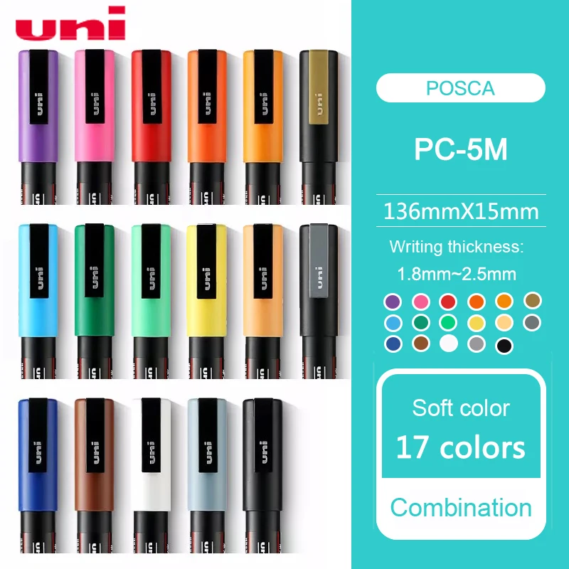 Uni Posca Markers PC-5M, 15set 