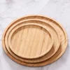 Trays Serving Tray 20*5*30cm Easy To Clean For Fruit Pizza Round Wooden Serving Tray Tableware Stand Food Tray 6
