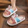 Platform Slippers Women Home Cartoon Cute Rabbit Designer Shoes Girls Casual House Fashion Popular Slides Flats Indoor Open Toe 3