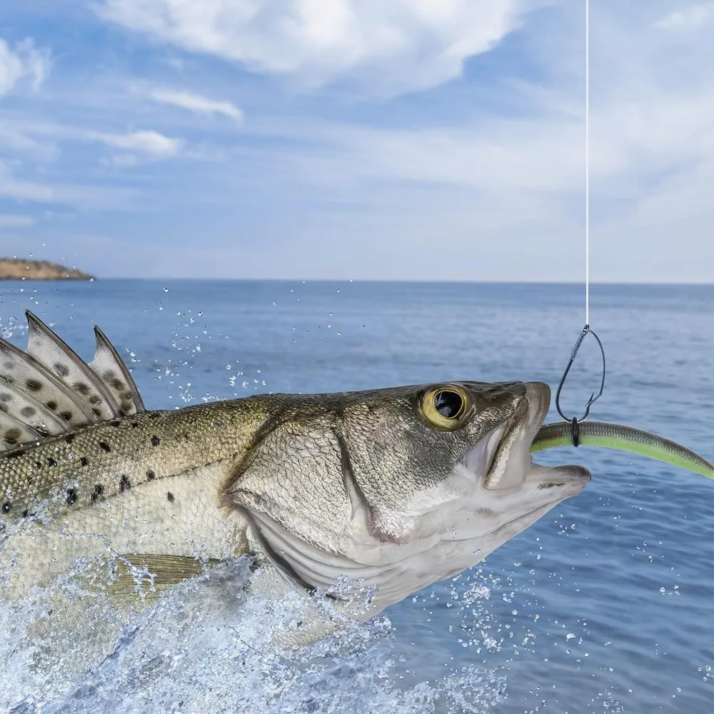 20pcs New Weedless Barbed Wacky Rig Hook High Carbon Steel Fishhooks Fishing Hook with Box Single Hook Fly Hook