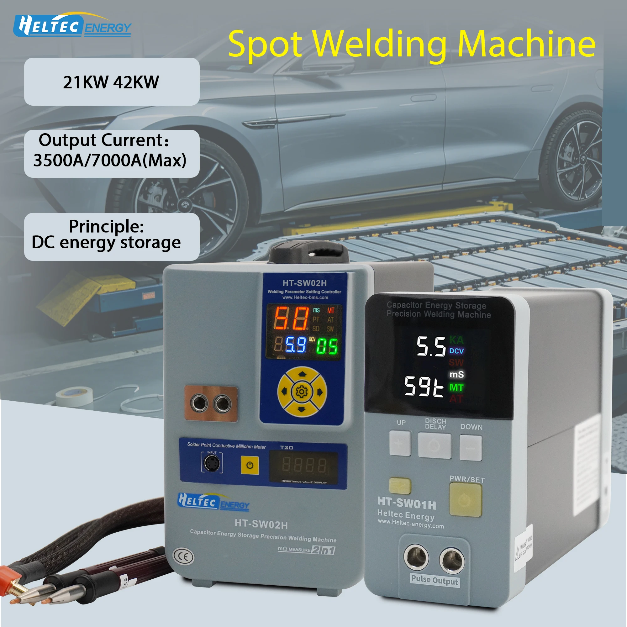 21KW 42KW Spot Weling Machine 3500A 7000A Pulse Butt Welder Power Battery Aluminum to Nickel Single Battery Spot Welder