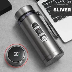 Stainless Steel Insulated Bottle with LED Temperature Display - 500ml (Silvery)