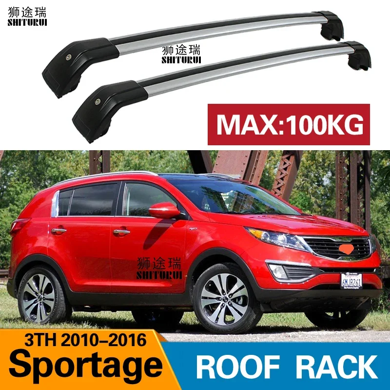 SHITURbiomome-Barres latérales en alliage d'aluminium, barres de toit pour KIA  SPORTAGE SL 3TH 2010-2016, barres transversales 64.T1, pocommuniste à  bagages - AliExpress