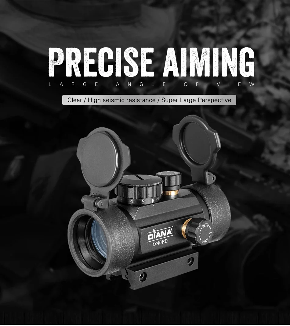 Description Picture 3 of itemDIANA 3X44 Green Red Dot Sight Scope 2X40 Red Dot 3X42 Tactical Optics Riflescope Fit 11/20mm Rail 1X40 Rifle Sight for Hunting
