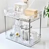 Acrylic Storage Organizer Shelf Of Bathroom Home Kitchen Makeup Skincare Shampoo Lipstick Tabletop Holder Cosmetic Desk Rack 3