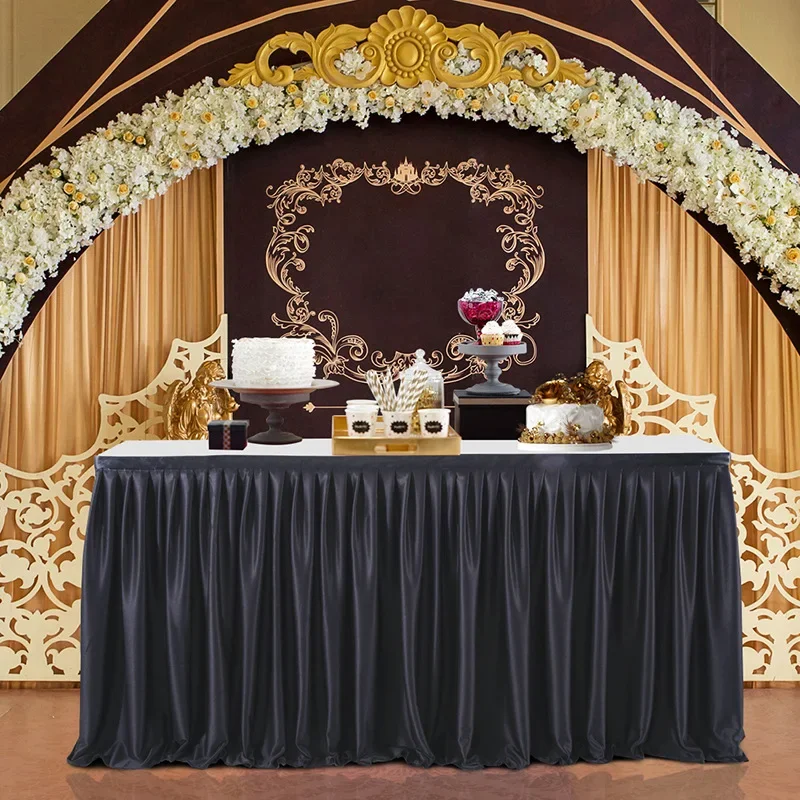 Birthday Party Table Skirt 14ft Check-in Dessert Tulle Wedding Hotel Conference Party Decoration table skirt