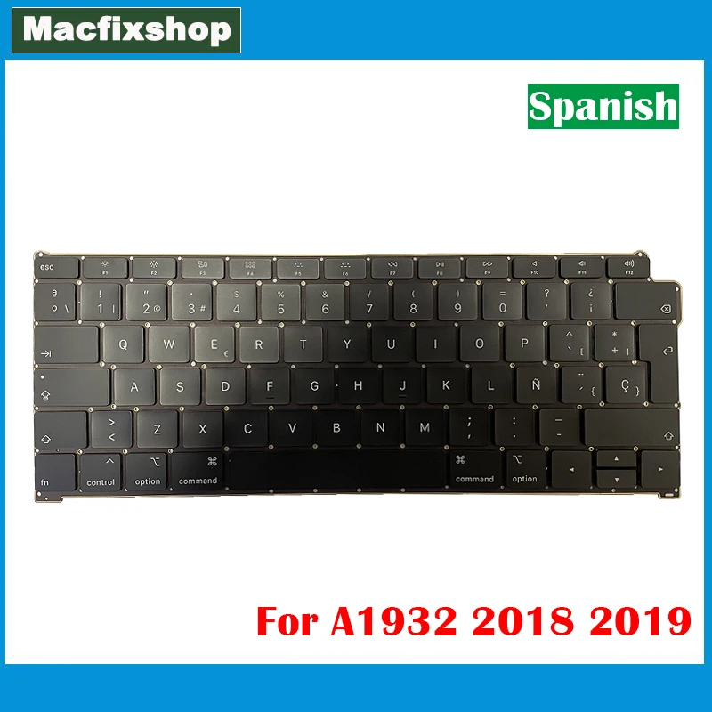 Tastiera Spagnola A1932 2018 2019 Per Macbook Air 13 Pollici Retina Laptop Spagna Eu Sp A1932 Tastiere Sostituzione Retroilluminazione Testata