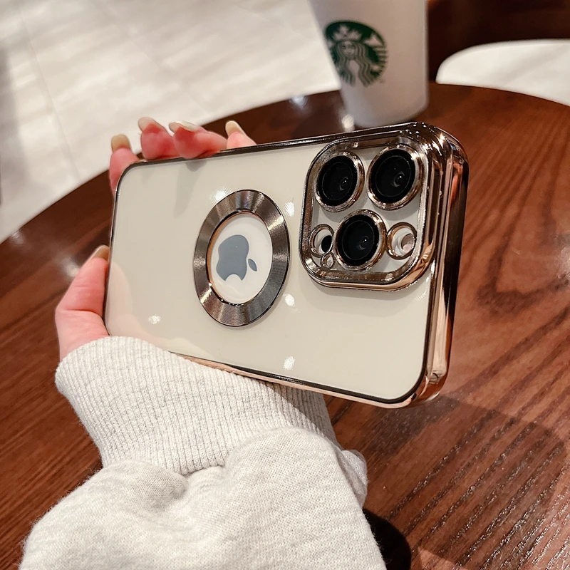 iphone 13 pro phone case Luxury Electroplated Phone Case For iPhone 11 12 13 Pro Max XS X XR 7 8 Plus Mini Hollow Out Transparent Cases Cover 13 pro max case