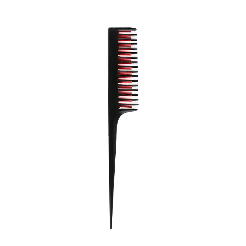 Anti-static Portable Comb Three Rows of Teeth Teasing Comb Exfoliating Brush for Real Hair Wigs 1pc hair comb,hair styling tool,hair styling comb