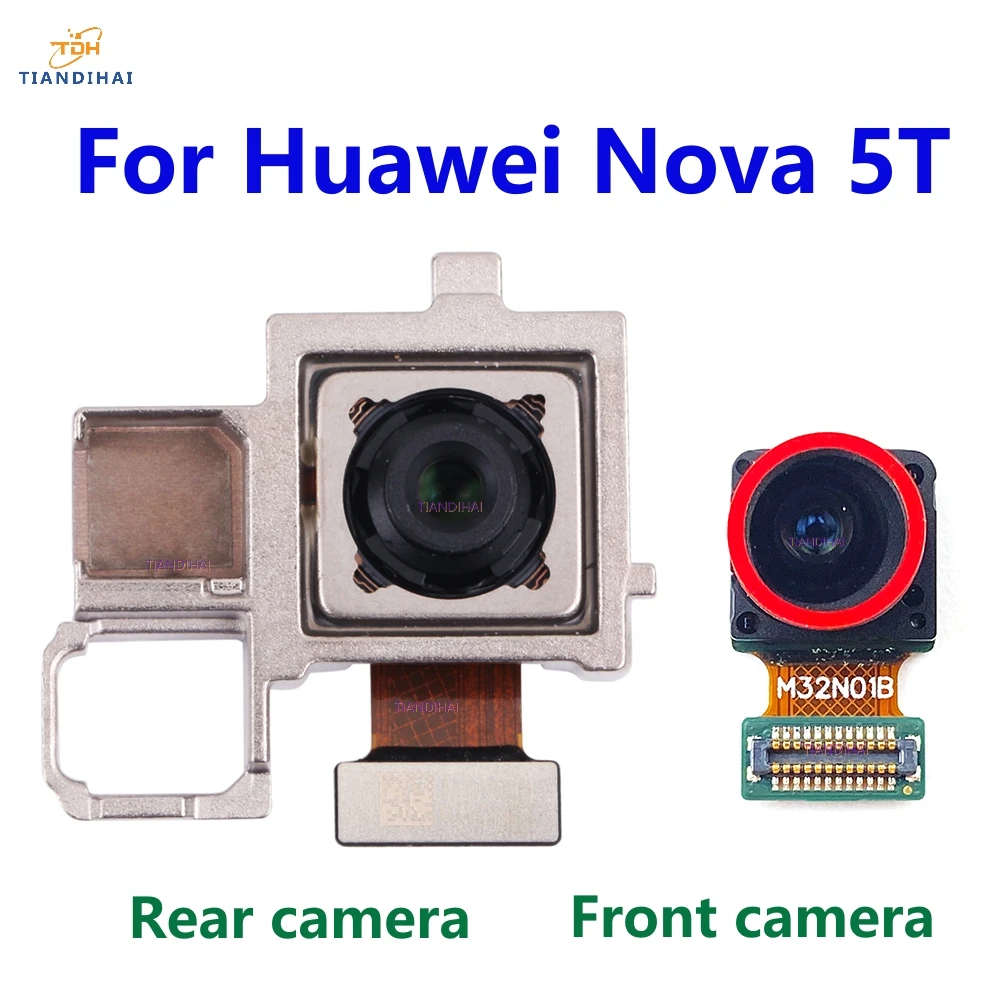 

Original For Huawei Nova 5T Front Rear View Back Up Camera Frontal Facing Main Small Camera Module Flex Replacement Spare Parts
