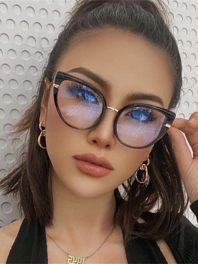 Anti Blue Light Cat Eye Glasses Frame for Women Optical Eyewear