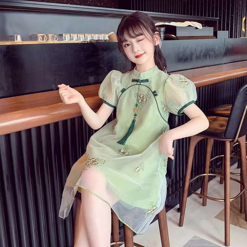 

Baby Girl Cheongsam Dress 2022 Trendy Party Dresses Children Princess Hanfu Dress Kids Clothes Vestido Orientales Formal Gowns