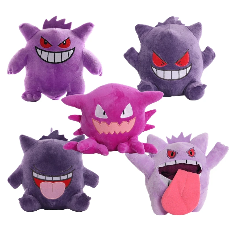 16-19cm Pokemon Stuffed Plush Toys Gengar Haunter Cartoon Anime Figure Cute Dolls Children Kawaii Birthday Christmas Gifts Decor takara pokemon gengar plush backpacks large capacity purple backpack lover s bag mochilas travel bags for girl boy children kids